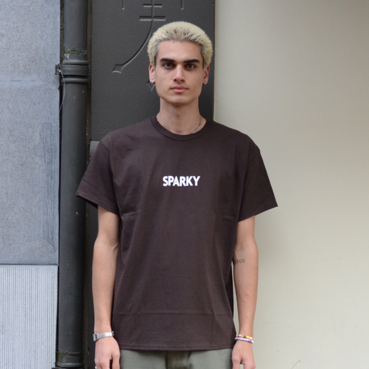 Sparky Small Logo T-Shirt Dark Chocolate/White