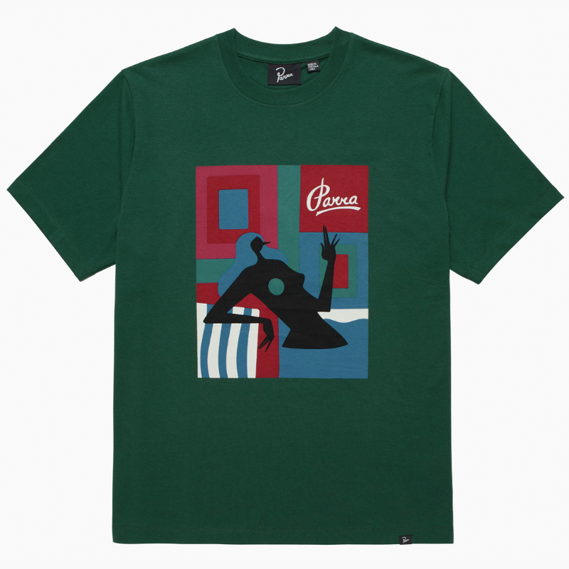 By Parra Hot Springs T-Shirt Pine Green