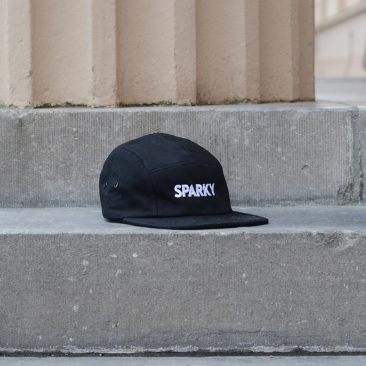 Sparky 5 panel Cap Black/White