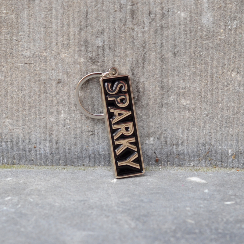 Sparky Logo Keychain Silver