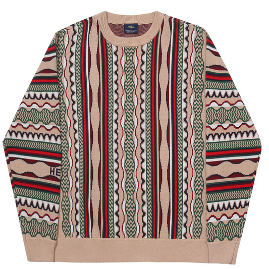 Helas Coog Knit Crewneck Sweater Beige