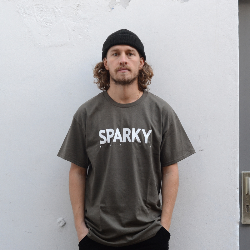 Sparky Classic Logo T-shirt Olive/White