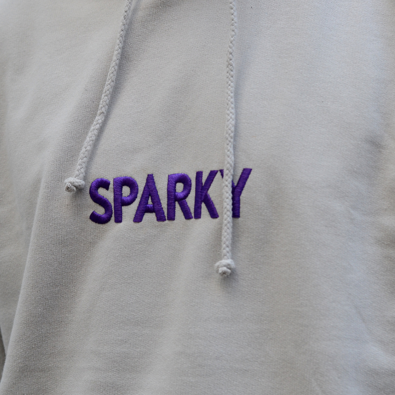 Sparky EMB Logo Hoodie Moondust Grey/Purple