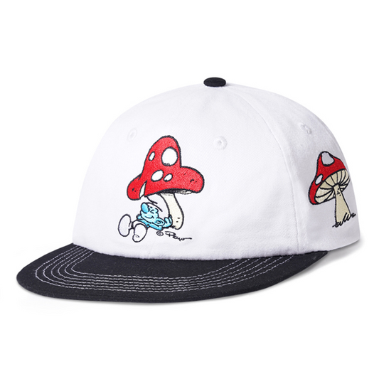 Butter Goods x The Smurfs™ Mushroom 6 Panel Cap White/Black