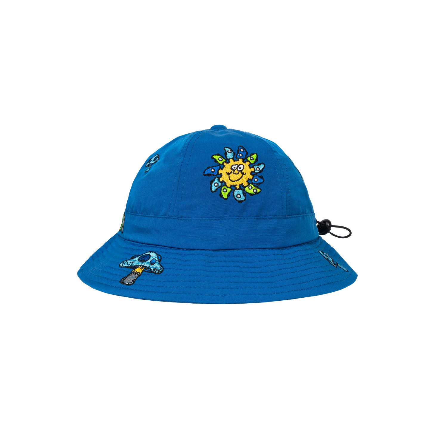 Real Bad Man Delic Embroidered Bel BucketHat Blue