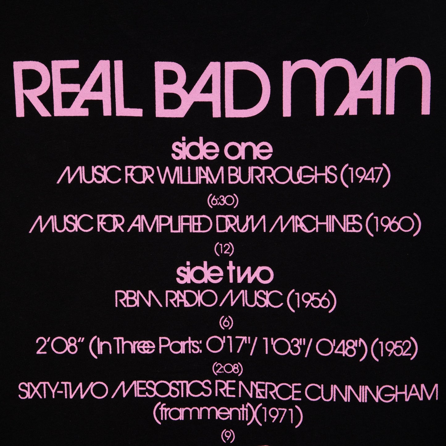 Real Bad Man Nouvelle Musique Longsleeve T-Shirt Black