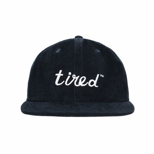 Tired Script Cord Cap Navy