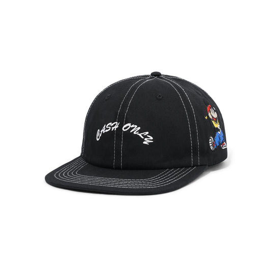 Cash Only Drop 6 Toon 6 Panel Cap Black