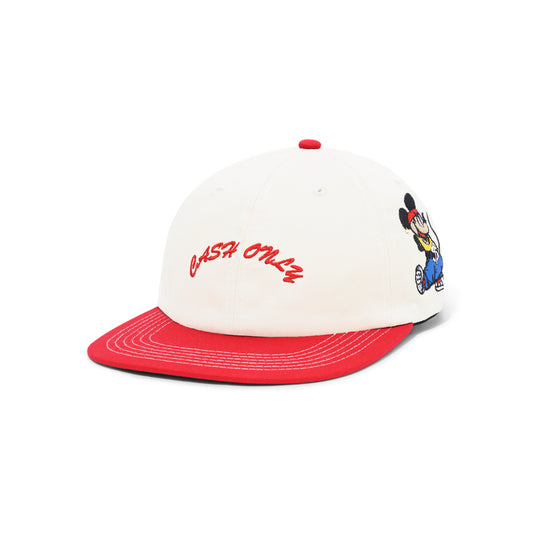 Cash Only Drop 6 Toon 6 Panel Cap Cream/Red