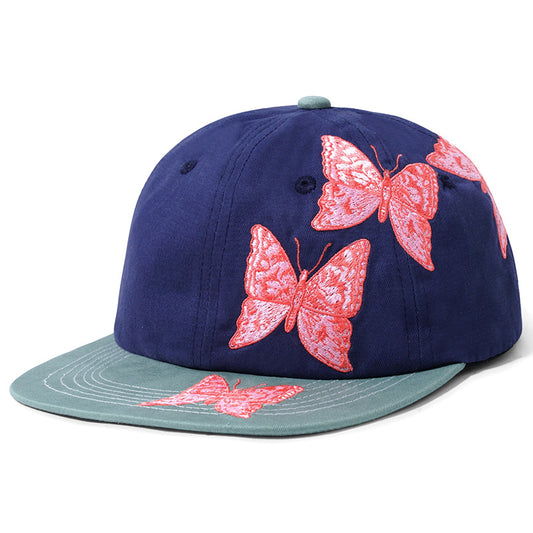 Butter Goods Butterfly 6 Panel Cap Navy/Forest