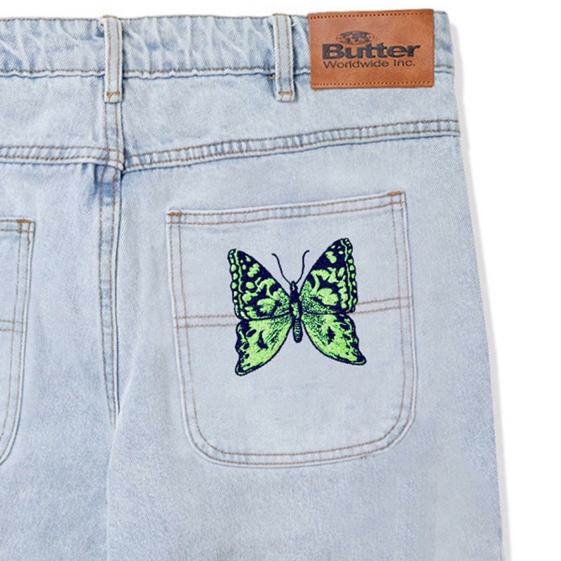 Butter Goods Butterfly Denim Jeans Light Blue