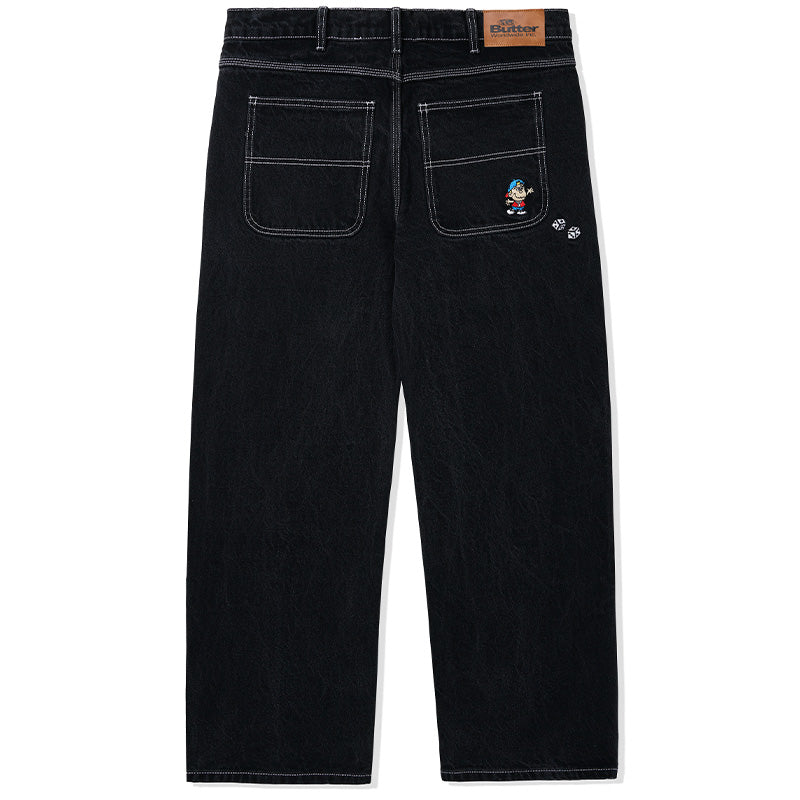 Butter Goods Dice Denim Pants (Relaxed) Washed Black