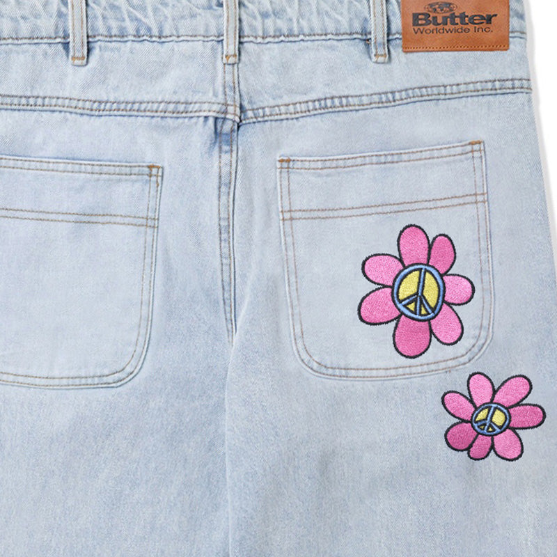 Butter Goods Flower Denim Jeans Light Blue