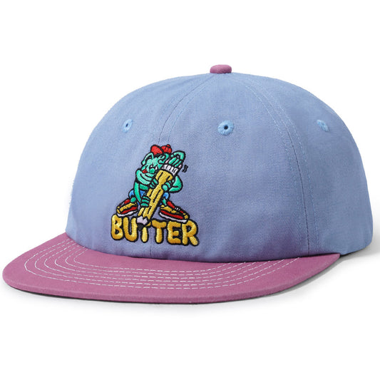 Butter Goods Martian 6 Panel Cap Washed Blue/Mauve