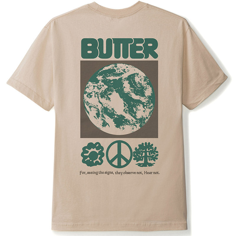 Butter Goods Peace On Earth T-shirt Sand