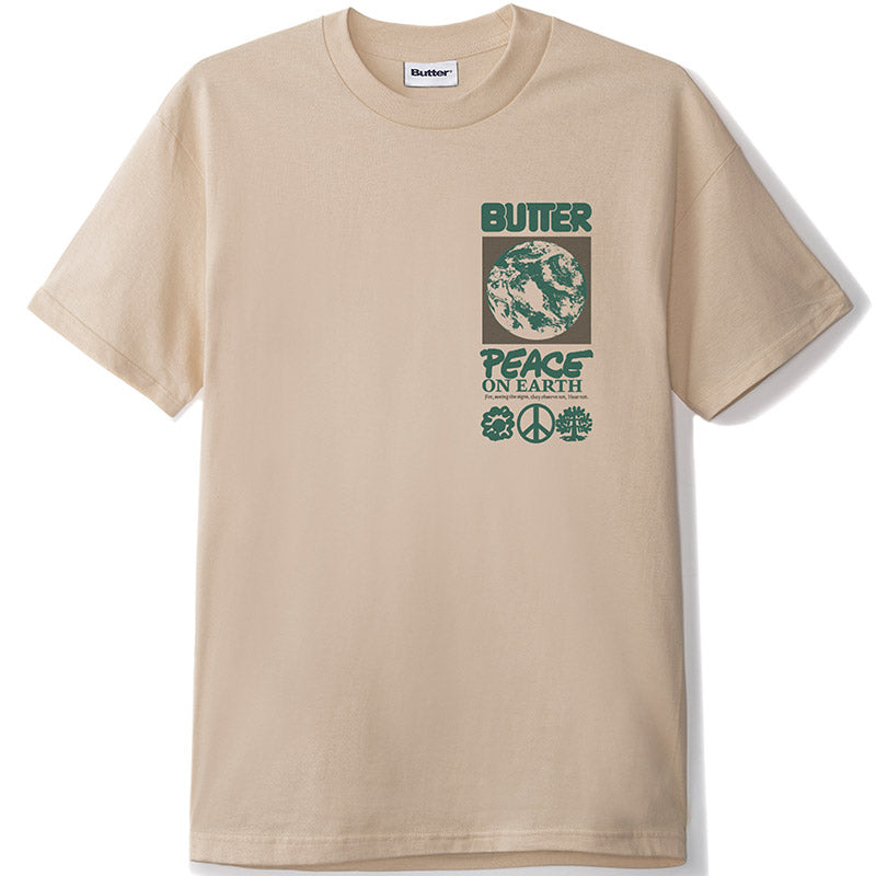 Butter Goods Peace On Earth T-shirt Sand