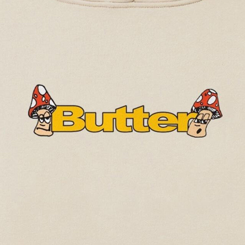 Butter Goods Shrooms Logo Hoodie Bone