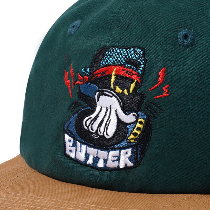 Butter Goods Spinner 6 Panel Cap Forest Green/Oak