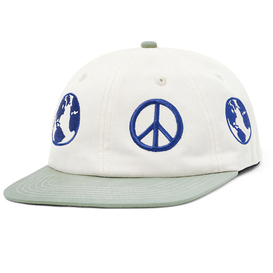 Butter Goods World Peace 6 Panel Cap Natural/Sage