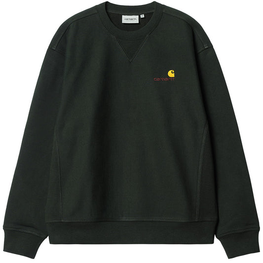 Carhartt WIP American Script Crewneck Sweater Dark Cedar