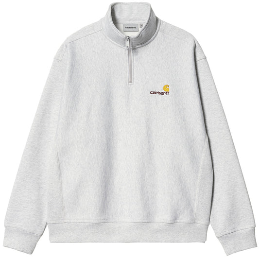 Carhartt WIP Half Zip American Script Sweater Ash Heather
