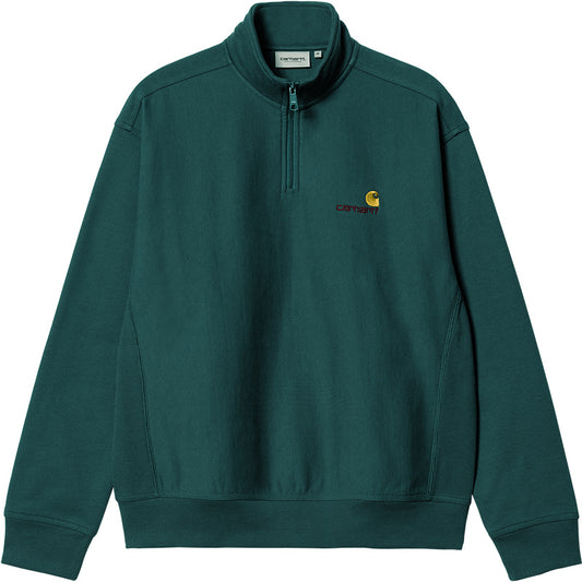 Carhartt WIP American Script Half Zip Sweater Botanic