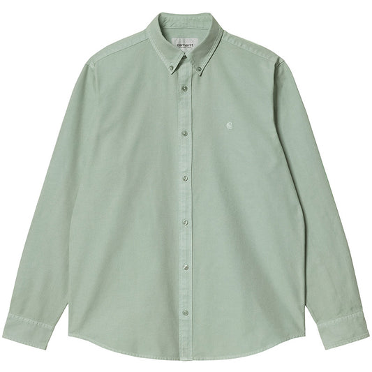Carhartt WIP Bolton Longsleeve Shirt Misty Sage Garment Dyed