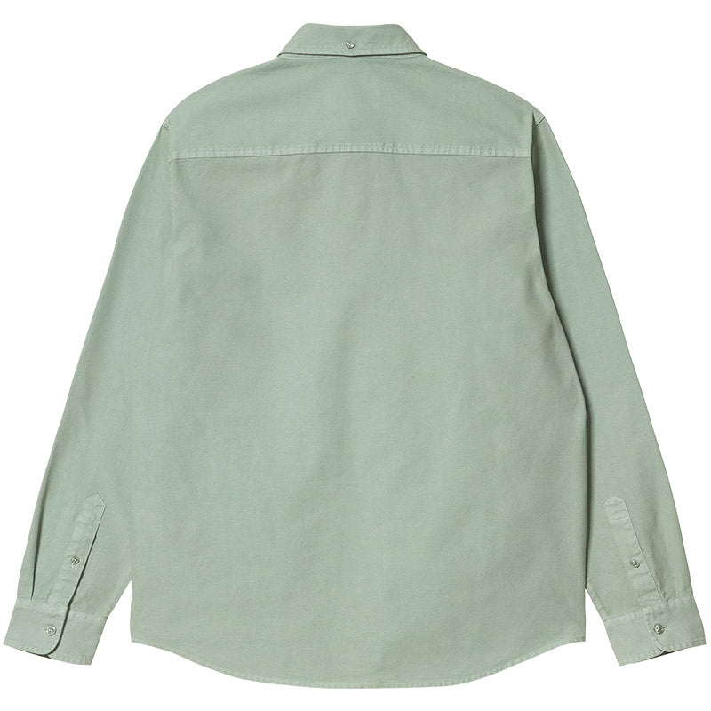 Carhartt WIP Bolton Longsleeve Shirt Misty Sage Garment Dyed