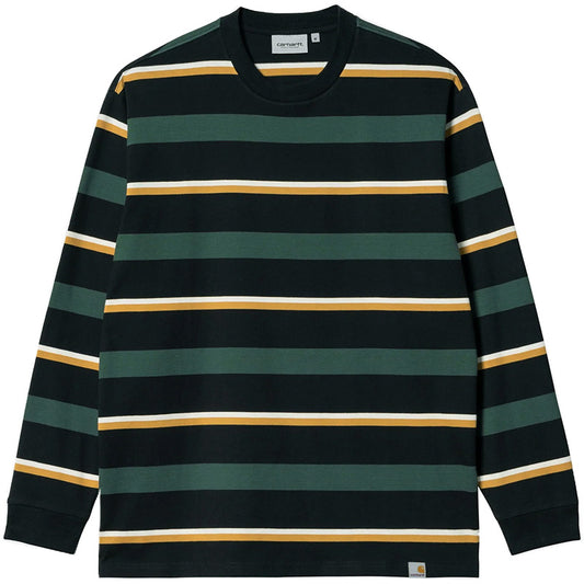Carhartt WIP Bowman Longsleeve T-Shirt Bowman Stripe, Juniper