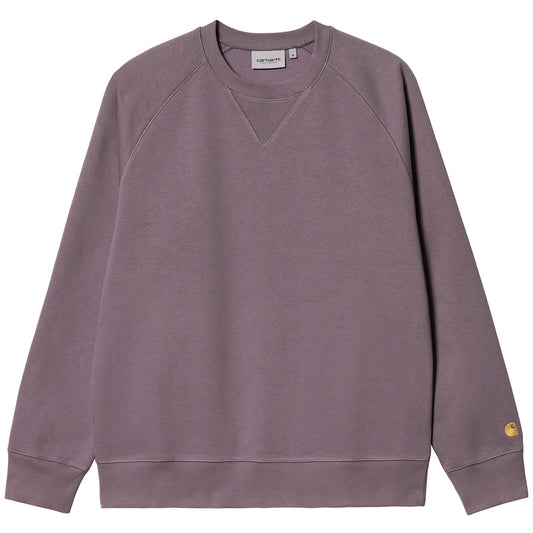Carhartt WIP Chase Crewneck Sweater Misty Thistle/Gold