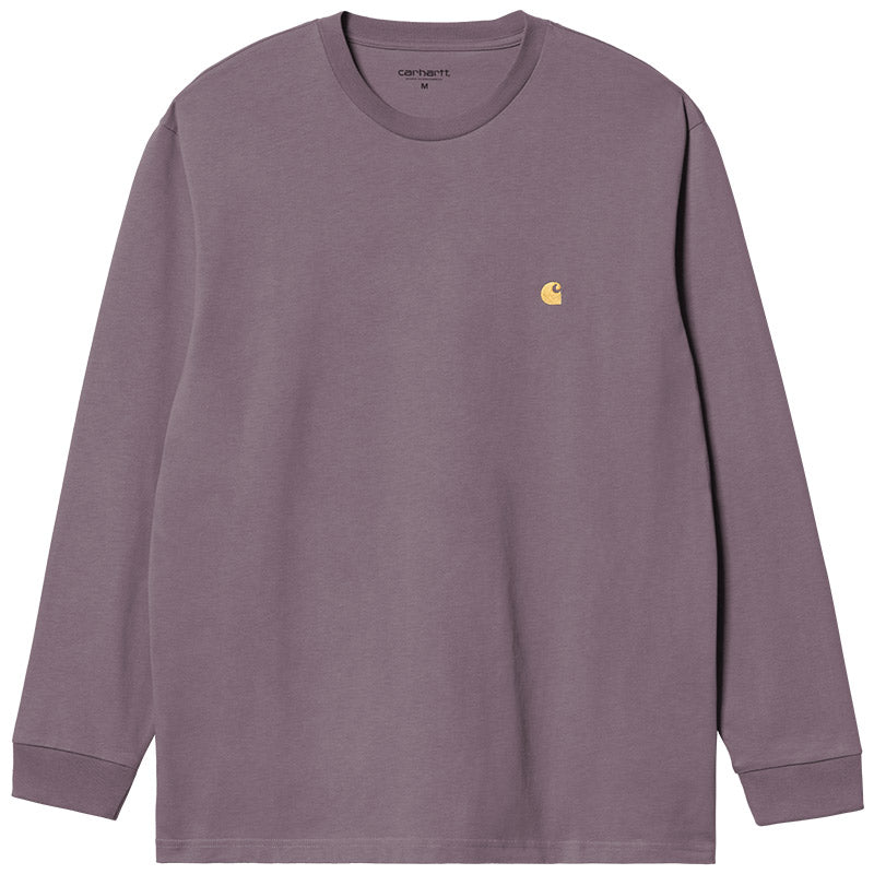 Carhartt WIP Chase Longsleeve T-Shirt Misty Thistle/Gold