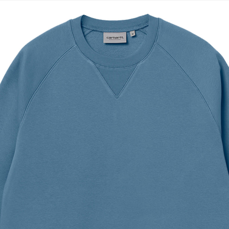 Carhartt WIP Chase Crewneck Sweater Icy Water/Gold