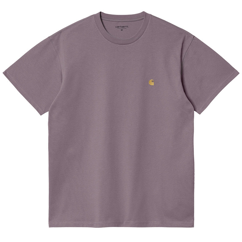 Carhartt WIP Chase T-Shirt Misty Thistle/Gold