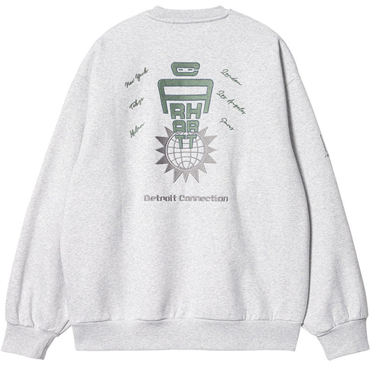 Carhartt WIP Connect Crewneck Sweater Ash Heather