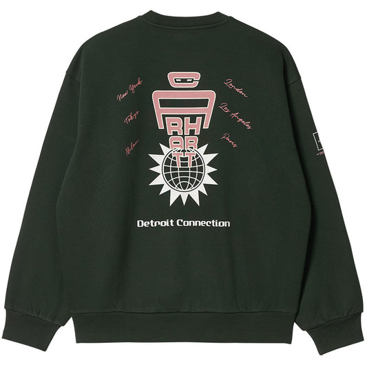 Carhartt WIP Connect Crewneck Sweater Dark Cedar