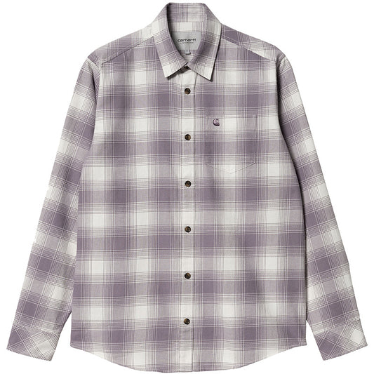Carhartt WIP Deaver Shirt Deaver Check, Misty Thistle