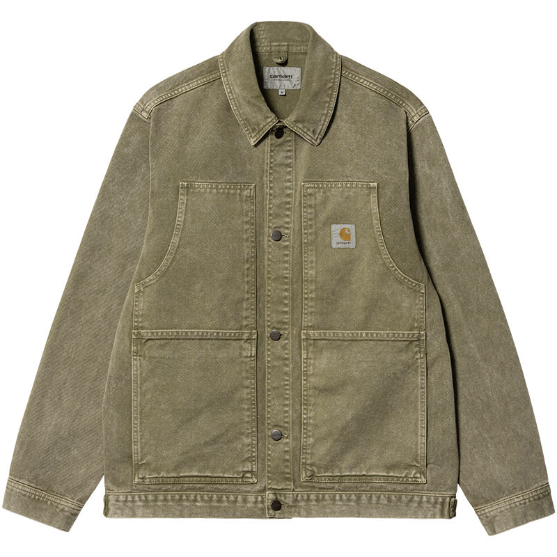 Carhartt WIP Double Front Jacket Dollar Green Worn Washed