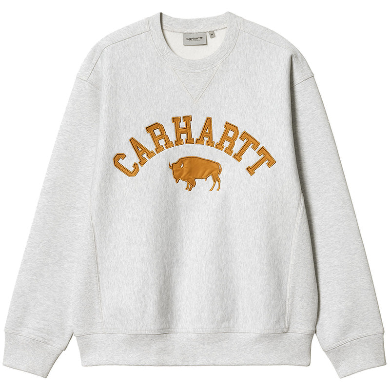 Carhartt WIP Locker Crewneck Sweater Ash Heather/Brown