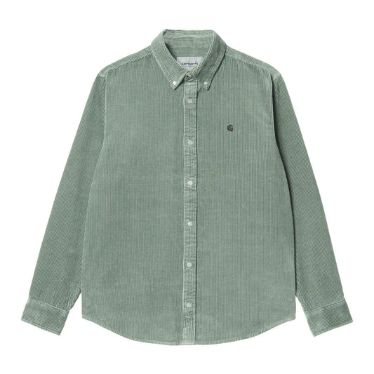Carhartt WIP Madison Cord Shirt Misty Sage/Black