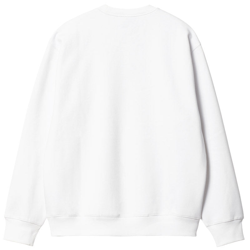 Carhartt WIP Lucky Painter Crewneck Sweater White/Bonsaï