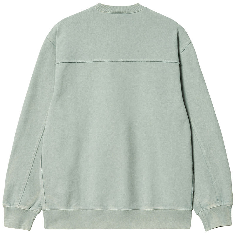 Carhartt WIP Marfa Crewneck Sweater Misty Sage Moon Wash