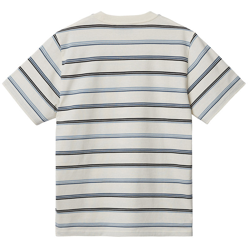 Carhartt WIP Vonn T-Shirt Vonn Stripe, Wax/Storm Blue/Storm Blue