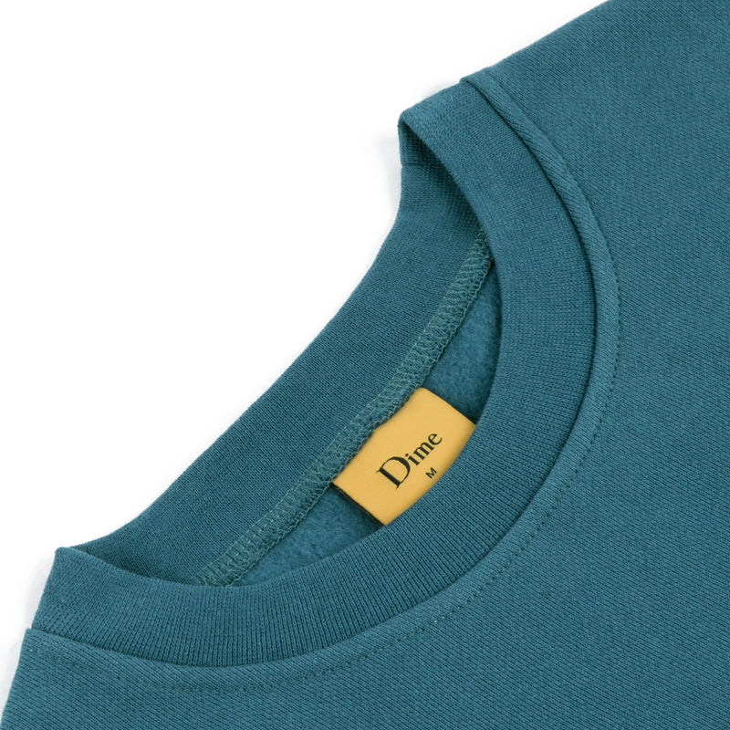 Dime Classic Outline Crewneck Sweater Real Teal