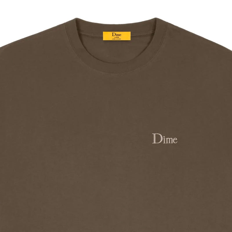 Dime Classic Small Logo T-Shirt Walnut