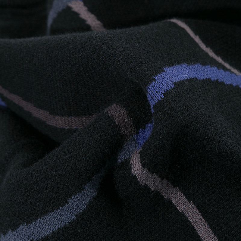 Dime Wave Knit Sweater Black