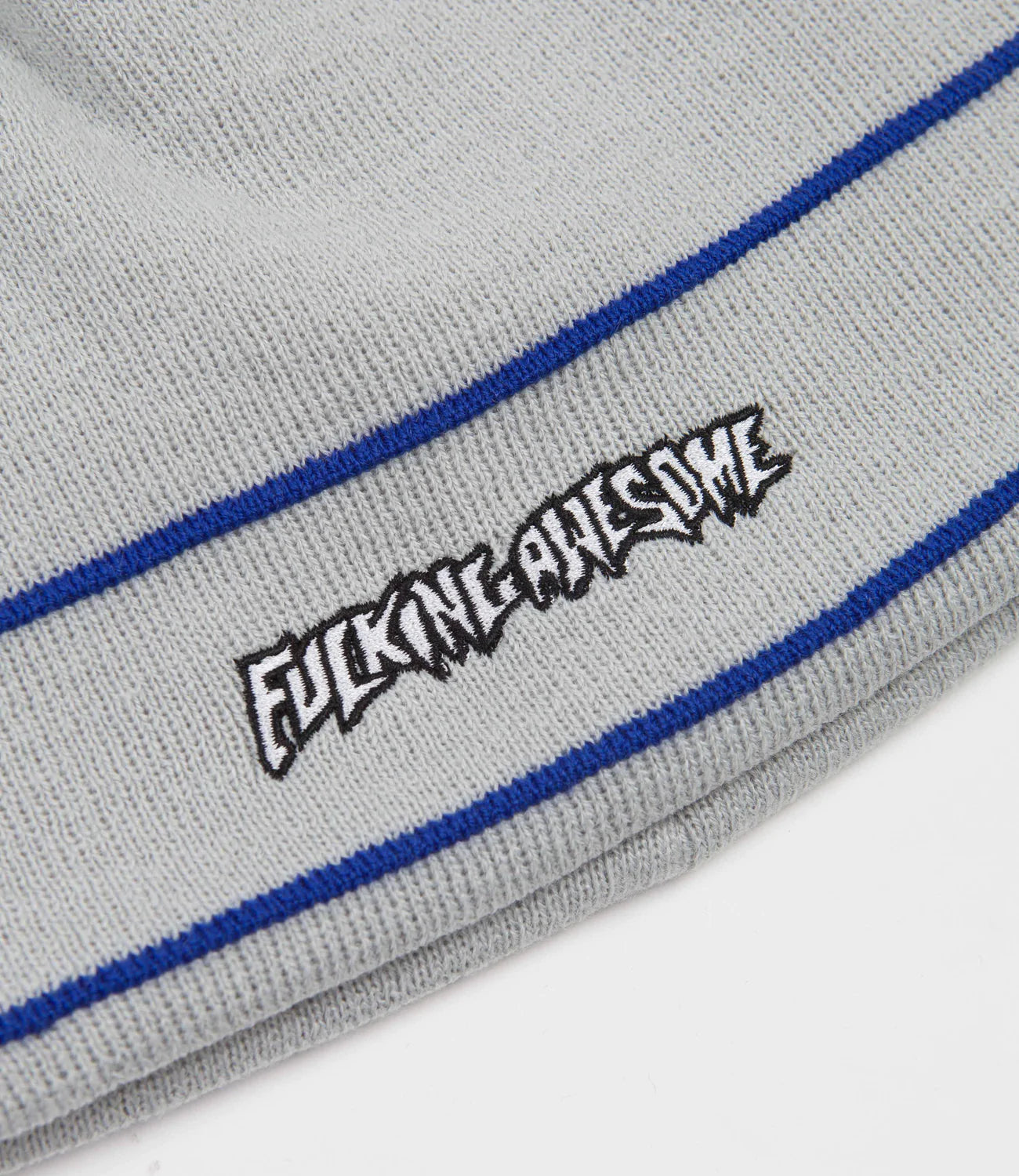 Fucking Awesome Little Stamp Stripe Beanie Grey/Blue