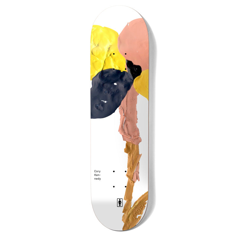 Girl Kennedy Blooming Skateboard Deck White 8.5