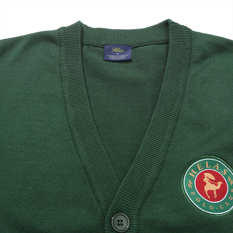 Helas Polo Club Knitted Cardigan Green