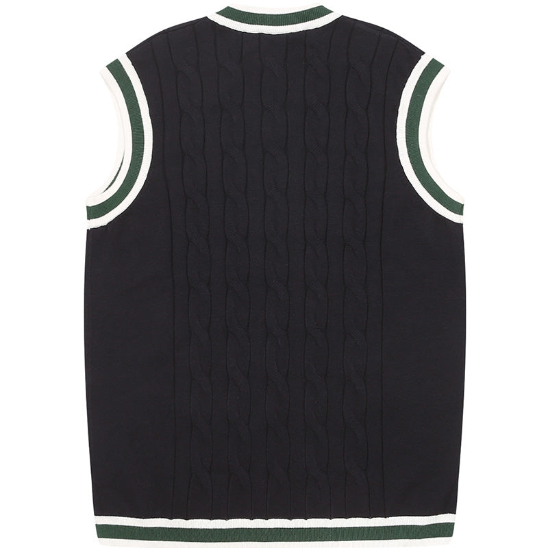 Helas Polo Club Knitted Vest Black
