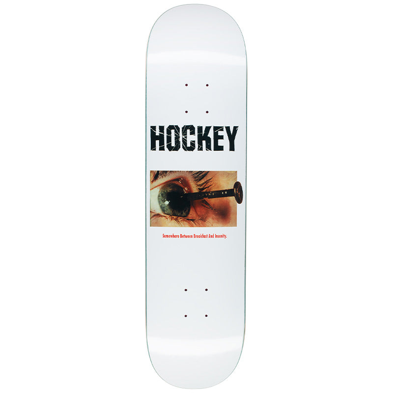 Hockey Breakfast Insanity Skateboard Deck White Ben Kadow 8.18